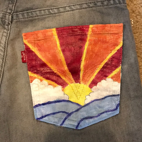 Jean pocket painting - Picture 3 of 4
